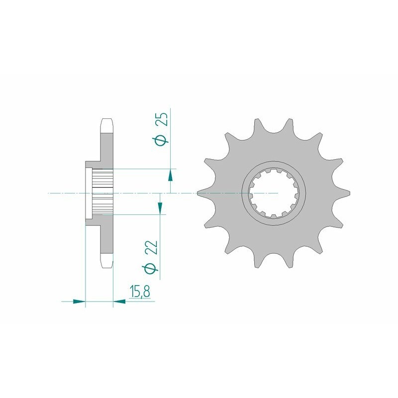 Piñón AFAM acero estándar 24508 - Paso 525 - motoscamaralweb.com Piñón AFAM acero estándar 24508 - Paso 525 - motoscamaralweb.com