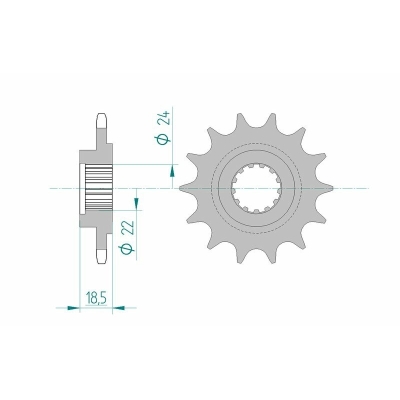 Piñón AFAM acero estándar 24603 - Paso 520 - motoscamaralweb.com
