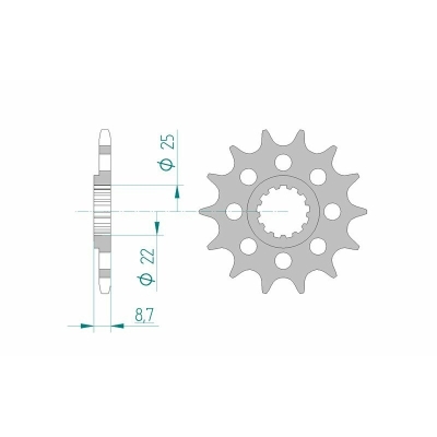 Piñón AFAM acero estándar 28402 - Paso 520 - motoscamaralweb.com