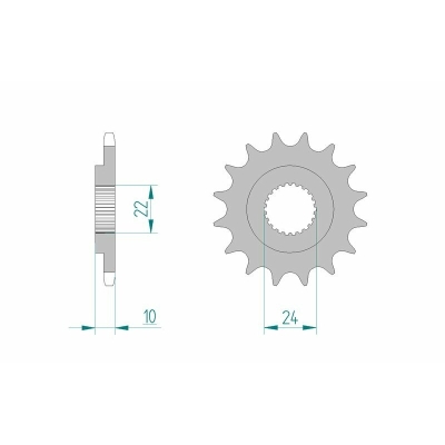 Piñón AFAM acero estándar 61301 - Paso 520 - motoscamaralweb.com
