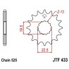 Piñon JT 433 de acero con 15 dientes - motoscamaralweb.com
