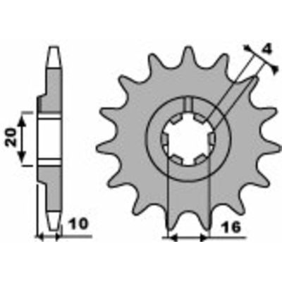 Piñón PBR acero estándar 2066 - 520 - motoscamaralweb.com