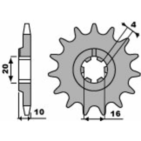 Piñón PBR acero estándar 2066 - 520 - motoscamaralweb.com