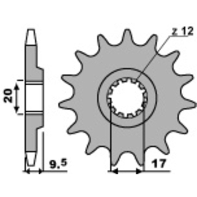 Piñón PBR acero estándar 2084 - 428 - motoscamaralweb.com