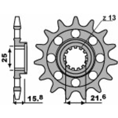Piñón PBR acero estándar 2093M - 520 - motoscamaralweb.com