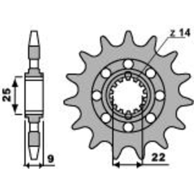 Piñón PBR acero estándar 2129 - 525 - motoscamaralweb.com