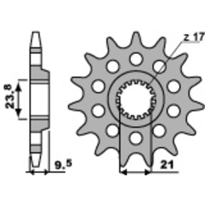 Piñón PBR acero estándar 2133 - 520 - motoscamaralweb.com