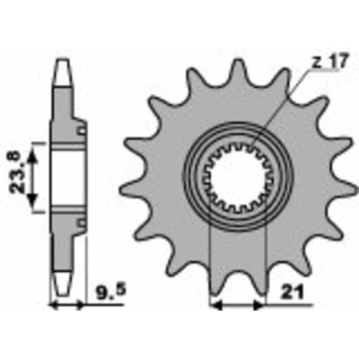 Piñón PBR acero estándar 2134 - 520 - motoscamaralweb.com