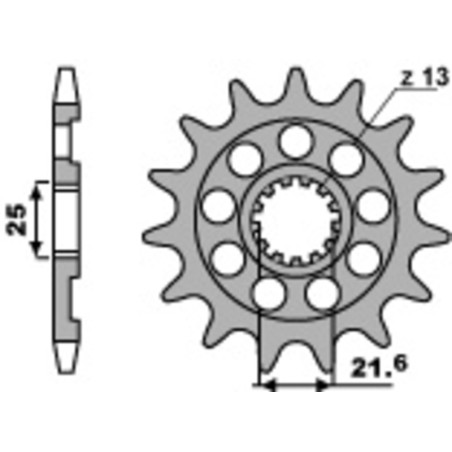 Piñón PBR acero estándar 2141 - 520 - motoscamaralweb.com