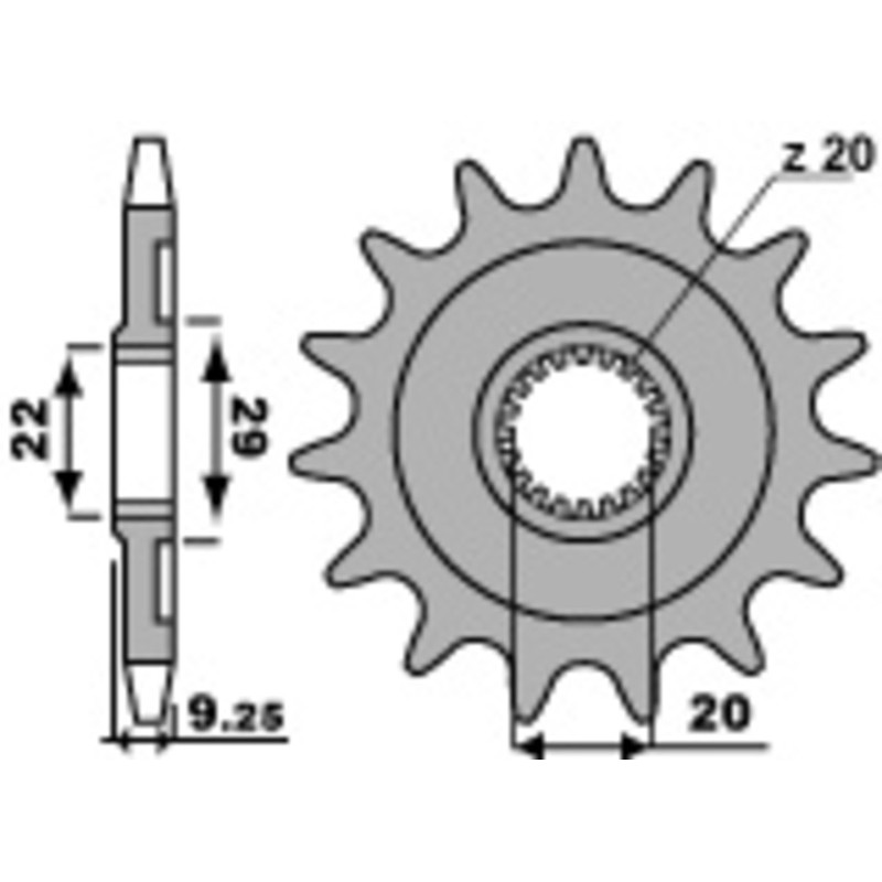 Piñón PBR acero estándar 2146 - 520 - motoscamaralweb.com Piñón PBR acero estándar 2146 - 520 - motoscamaralweb.com