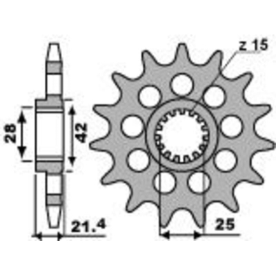 Piñón PBR acero estándar 2150 - 525 - motoscamaralweb.com