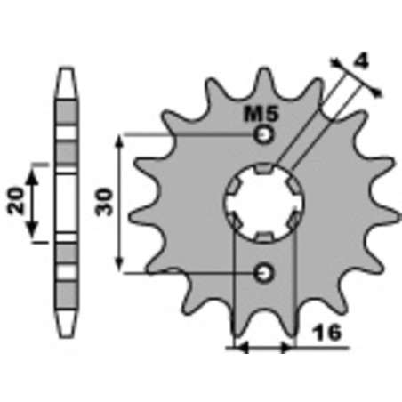 Piñón PBR acero estándar 2177 - 428 - motoscamaralweb.com