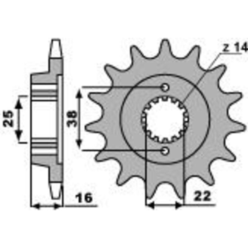 Piñón PBR acero estándar 2222 - 525 - motoscamaralweb.com Piñón PBR acero estándar 2222 - 525 - motoscamaralweb.com