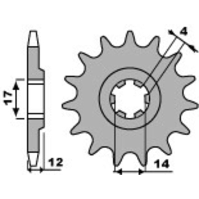 Piñón PBR acero estándar 2223 - 428 - motoscamaralweb.com