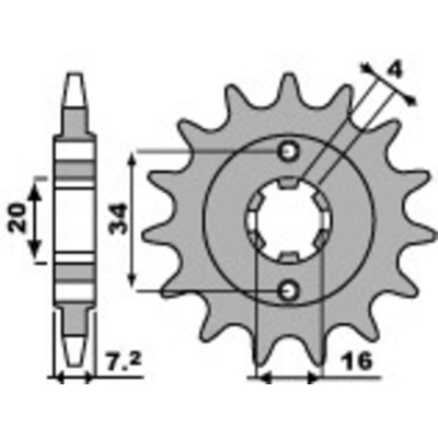 Piñón PBR acero estándar 2247 - 520 - motoscamaralweb.com