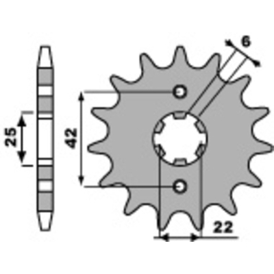 Piñón PBR acero estándar 278 - 530 - motoscamaralweb.com