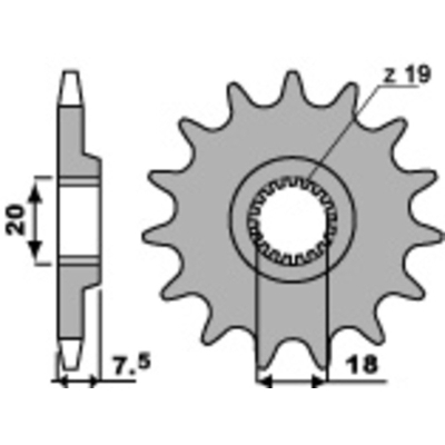 Piñón PBR acero estándar 340 - 520 - motoscamaralweb.com