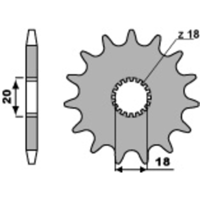 Piñón PBR acero estándar 426 - 428 - motoscamaralweb.com