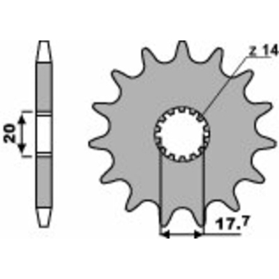 Piñón PBR acero estándar 440 - 520 - motoscamaralweb.com