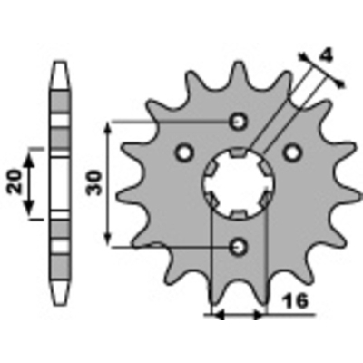 Piñón PBR acero estándar 517 - 428 - motoscamaralweb.com