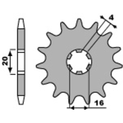 Piñón PBR acero estándar 560 - 420 - motoscamaralweb.com