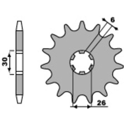 Piñón PBR acero estándar 568 - 530 - motoscamaralweb.com