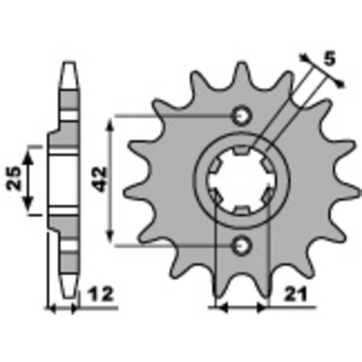 Piñón PBR acero estándar 571 - 530 - motoscamaralweb.com