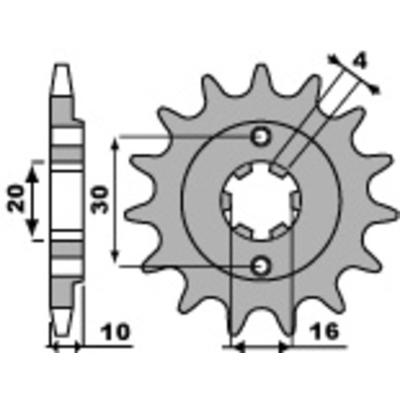 Piñón PBR acero estándar 720 - 520 - motoscamaralweb.com