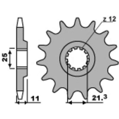 Piñón PBR acero estándar 727 - 520 - motoscamaralweb.com