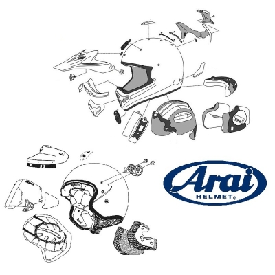 Carrilleras ARAI. 15 mm. (Modelos: SZ-RAM-X) - motoscamaralweb.com