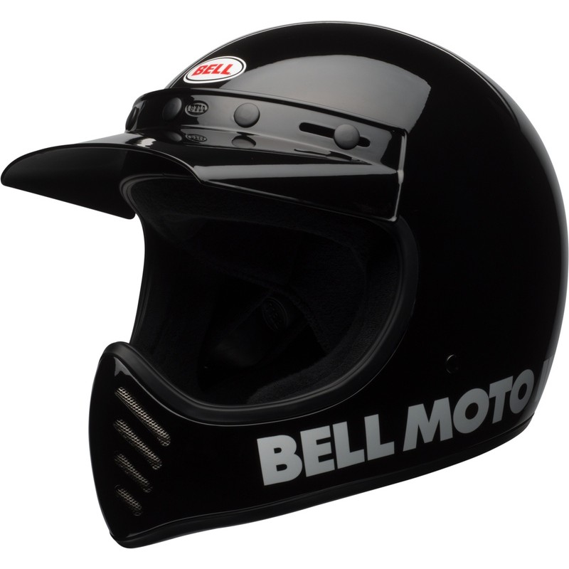 Casco BELL Moto-3 Classic - Negro brillo - motoscamaralweb.com Casco BELL Moto-3 Classic - Negro brillo - motoscamaralweb.com