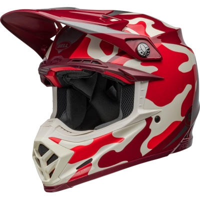 Casco BELL Moto-9S Flex - Ferrandis Méchant Gloss Red/Silver - motoscamaralweb.com