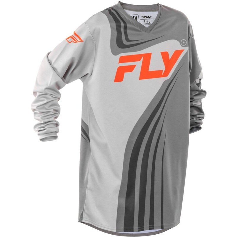 Camiseta infantil FLY RACING F-16 - Gris / Naranja - motoscamaralweb.com Camiseta infantil FLY RACING F-16 - Gris / Naranja - motoscamaralweb.com