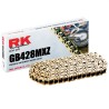 Cadena RK GB428MXZ con 120 eslabones oro - motoscamaralweb.com