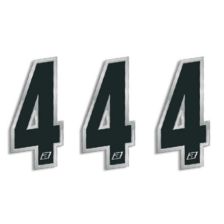 Numeros de carrera negro Blackbird 15X7 Cm - Pack 3 uds 5069/20/4 - motoscamaralweb.com