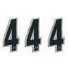 Numeros de carrera negro Blackbird 15X7 Cm - Pack 3 uds 5069/20/4 - motoscamaralweb.com