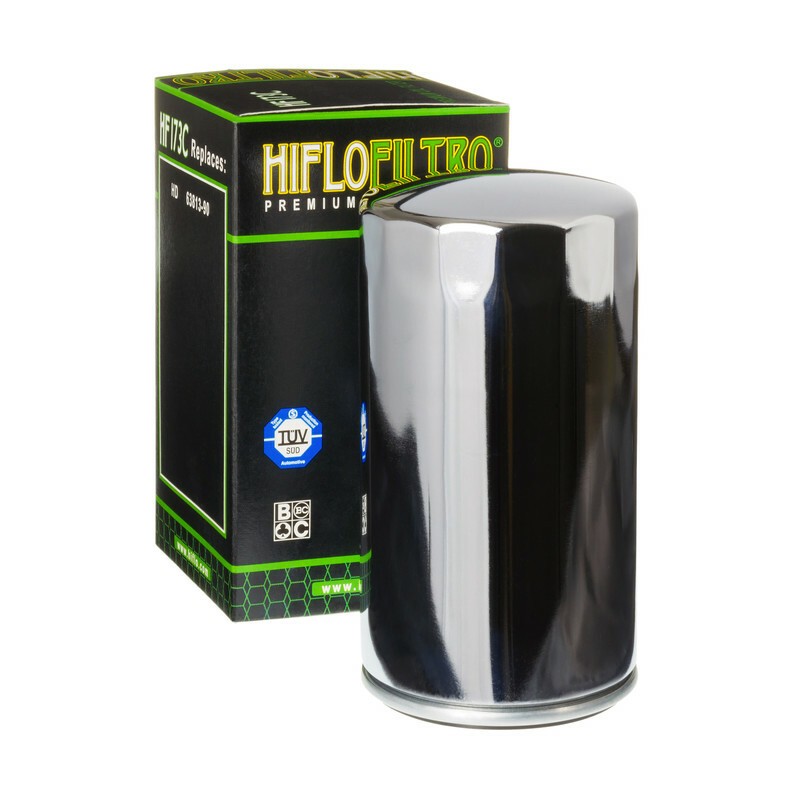 Filtro de aceite HIFLOFILTRO cromo - HF173C - motoscamaralweb.com Filtro de aceite HIFLOFILTRO cromo - HF173C - motoscamaralweb.com
