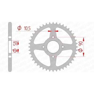 Corona AFAM acero estándar 10221 - Paso 520 - motoscamaralweb.com