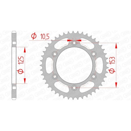 Corona AFAM acero estándar 10320 - Paso 520 - motoscamaralweb.com