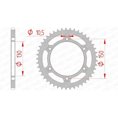 Corona AFAM acero estándar 10501 - Paso 520 - motoscamaralweb.com