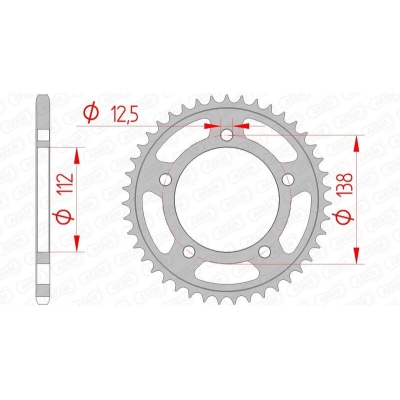 Corona AFAM acero estándar 10627 - Paso 520 - motoscamaralweb.com