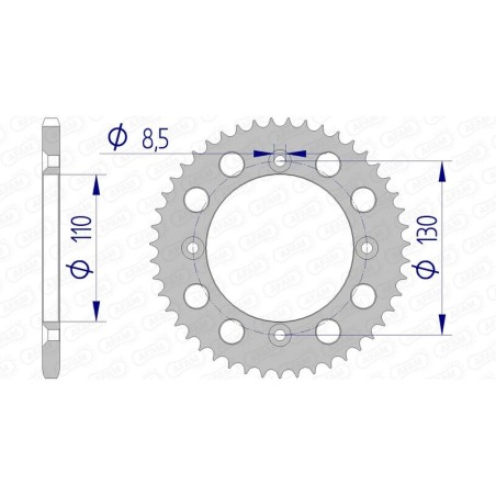 Corona AFAM aluminio ultraligera 11104 - Paso 420 - motoscamaralweb.com