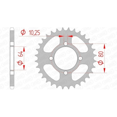 Corona AFAM acero estándar 12214 - Paso 520 - motoscamaralweb.com