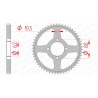 Corona AFAM acero estándar 12224 - Paso 428 - motoscamaralweb.com