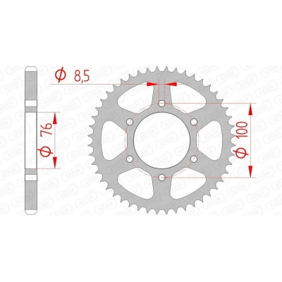 Corona AFAM acero estándar 12227 - Paso 428 - motoscamaralweb.com