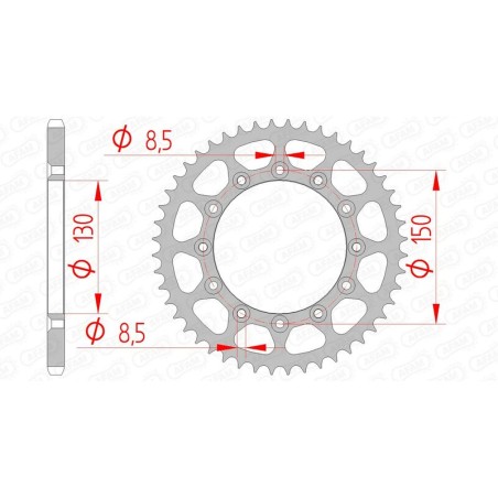Corona AFAM acero estándar 12323 - Paso 520 - motoscamaralweb.com