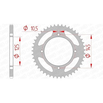 Corona AFAM acero estándar 12505 - Paso 520 - motoscamaralweb.com