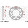 Corona AFAM acero estándar 12816 - Paso 525 - motoscamaralweb.com