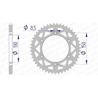 Corona AFAM aluminio 13323 - Paso 520 - motoscamaralweb.com