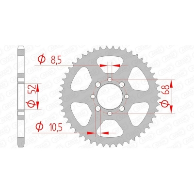 Corona AFAM acero estándar 14100 - Paso 420 - motoscamaralweb.com